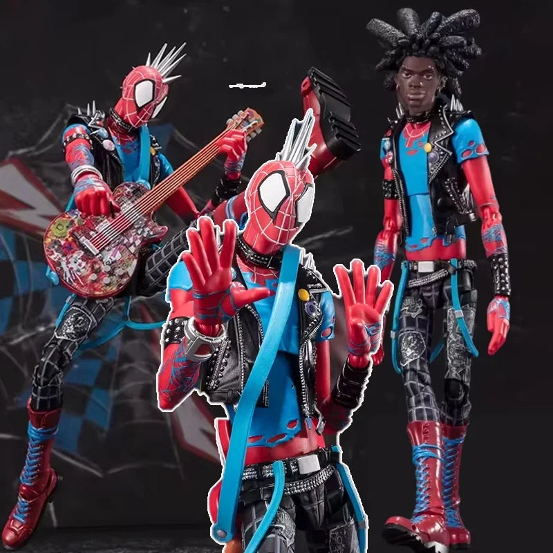 Ct Toys Spider-Punk Spiderman Action Figure Spider-Man Across The Spider-Verse Figures Shf Pvc Model Birthday Kids Gifts Toys