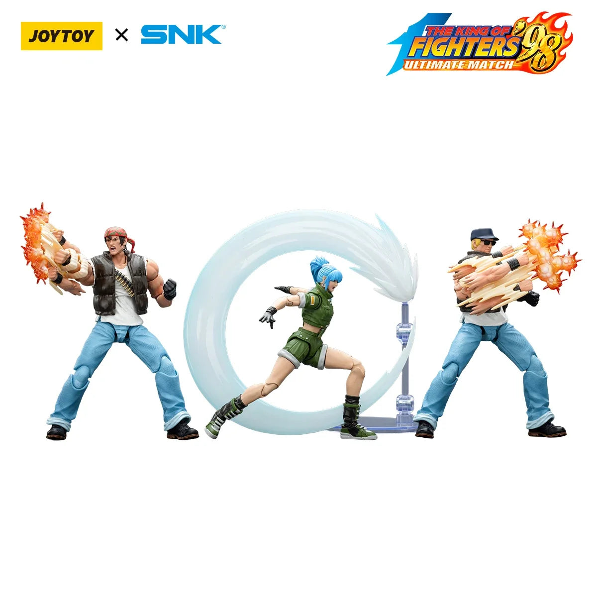 JOYTOY SNK 1/18 Action Figure KOF 98UM Ikari Warriors Team Leona Heidern Ralf Jones Clark Still figures Toys Model