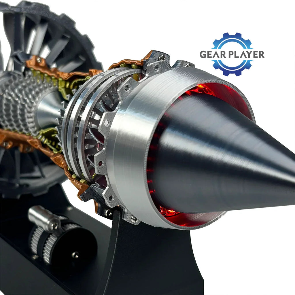 Super Turbofan Engine Model Brushless Motor Function Fan Electric High Performance Power Turbine Cool Boutique Toy Gi