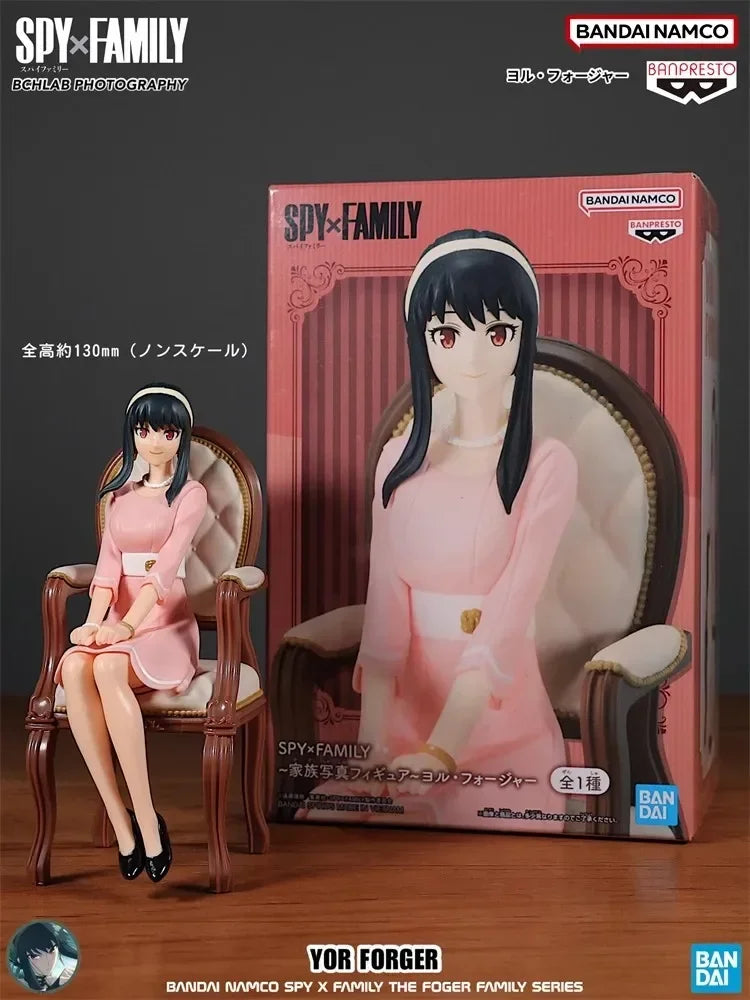 Original Bandai Anime SPY×FAMILY Furyu Anya Forger Loid Forger Bond Forger Yor Forgerr Action Figure Collector Doll Model Toys
