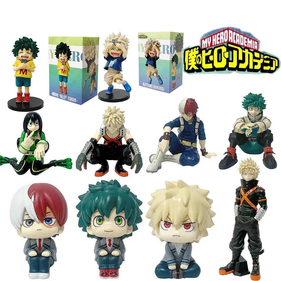 New Arrival | In Stock Gift | My Hero Academia Childhood Izuku Midoriya / Childhood Katsuki Bakugo Figure Model Decoration Doll