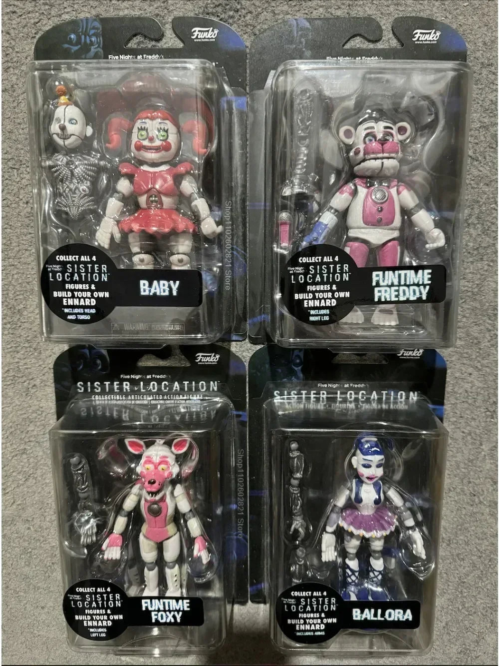 Neue 5-Zoll FNAF Sister Location Actionfiguren Funtime Freddy Foxy Ballora