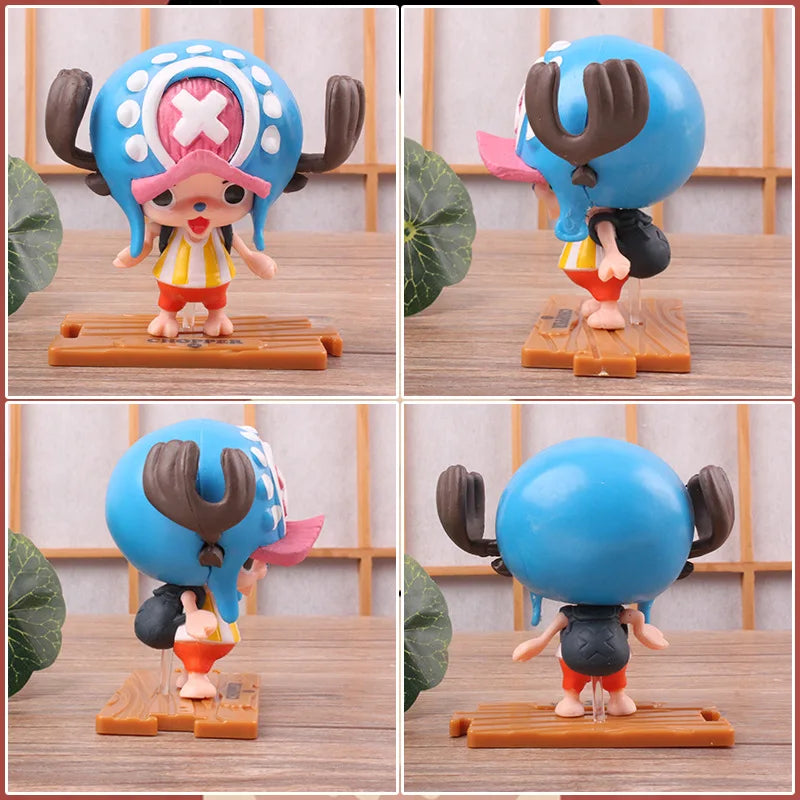 Hot Anime Figure One Piece Monkey D Luffy Roronoa Zoro Kawaii Toys Q Figural Nendoroid Car Decoration PVC Model Gift