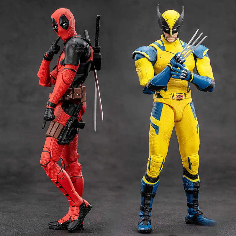 New ZD Toys Deadpool & Wolverine Model 7in 1/10 Action Figures Wolverine Deadpool Model Marvel Superheroes Collection Model Gift