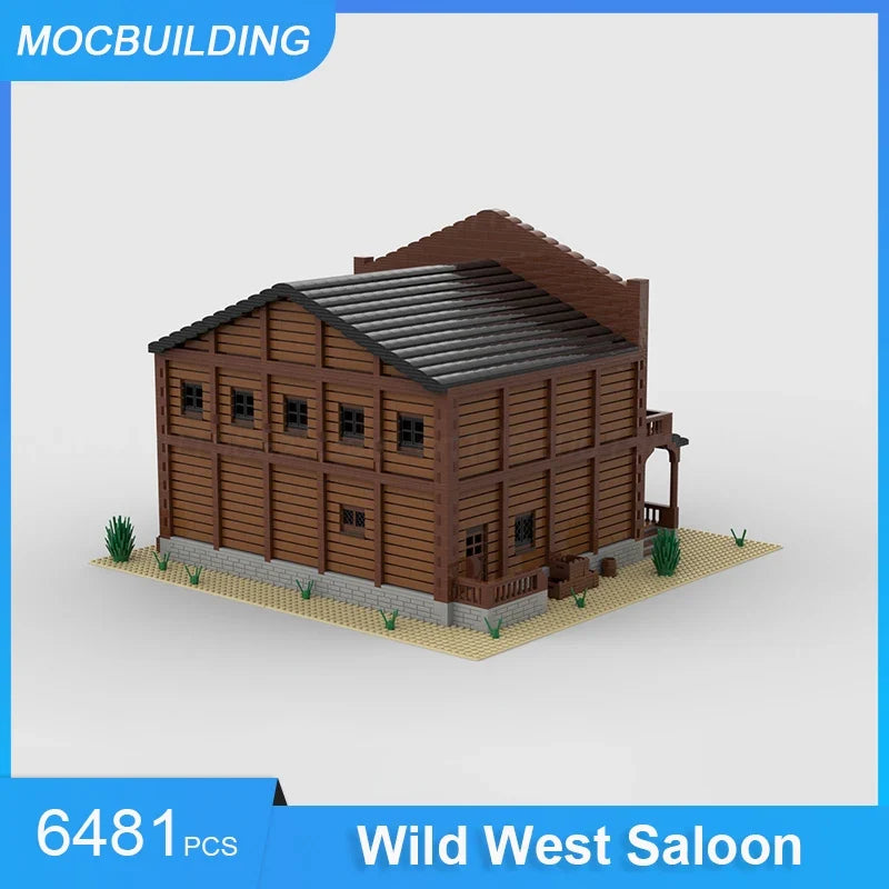 MOC Building Blocks Wild West Saloon Model DIY Assemble Bricks Architecture Educational Creative Collection Toys Gifts 6481PCS