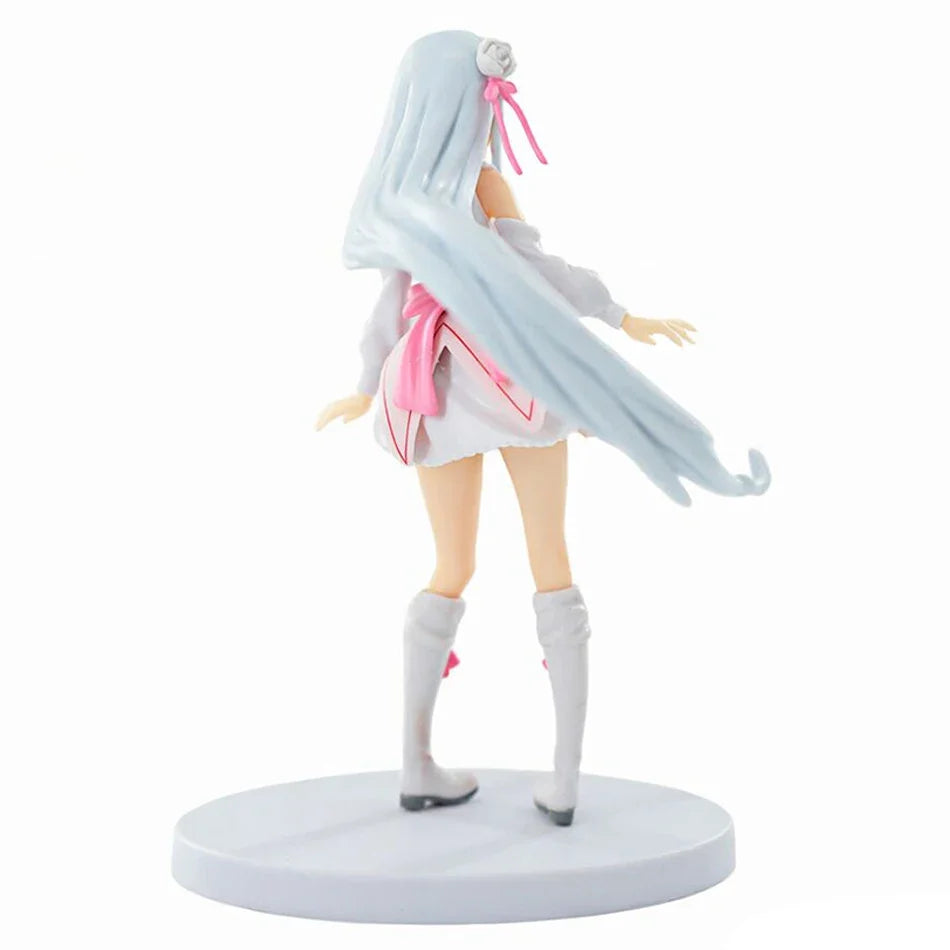 Re:Life In A Different World From Zero 17cm Anime Figure Emilia Memory Snow Magical Girl Kawaii PVC Peripheral Model Toys Gifts