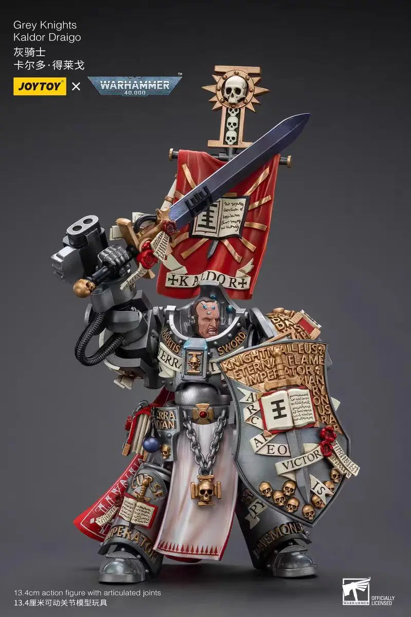 【In Stock】JOYTOY Warhammer 40K Grey Knights Kaldor Draigo 1/18 Action Figures Collection Models Toys