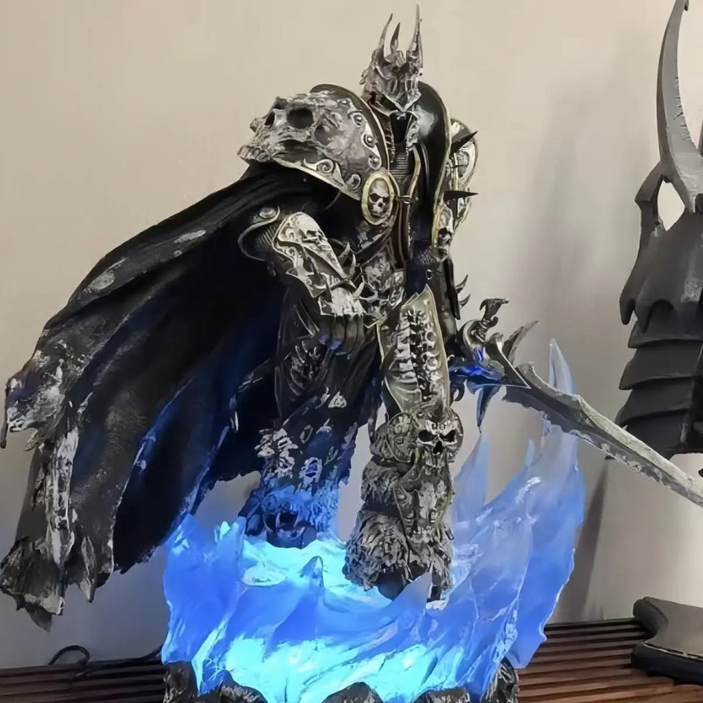 World Of Warcraft Figure Lich King Figures Arthas Menethil Figurine Pvc Gk Statue Model Doll Collection Room Decoration Toy Gift