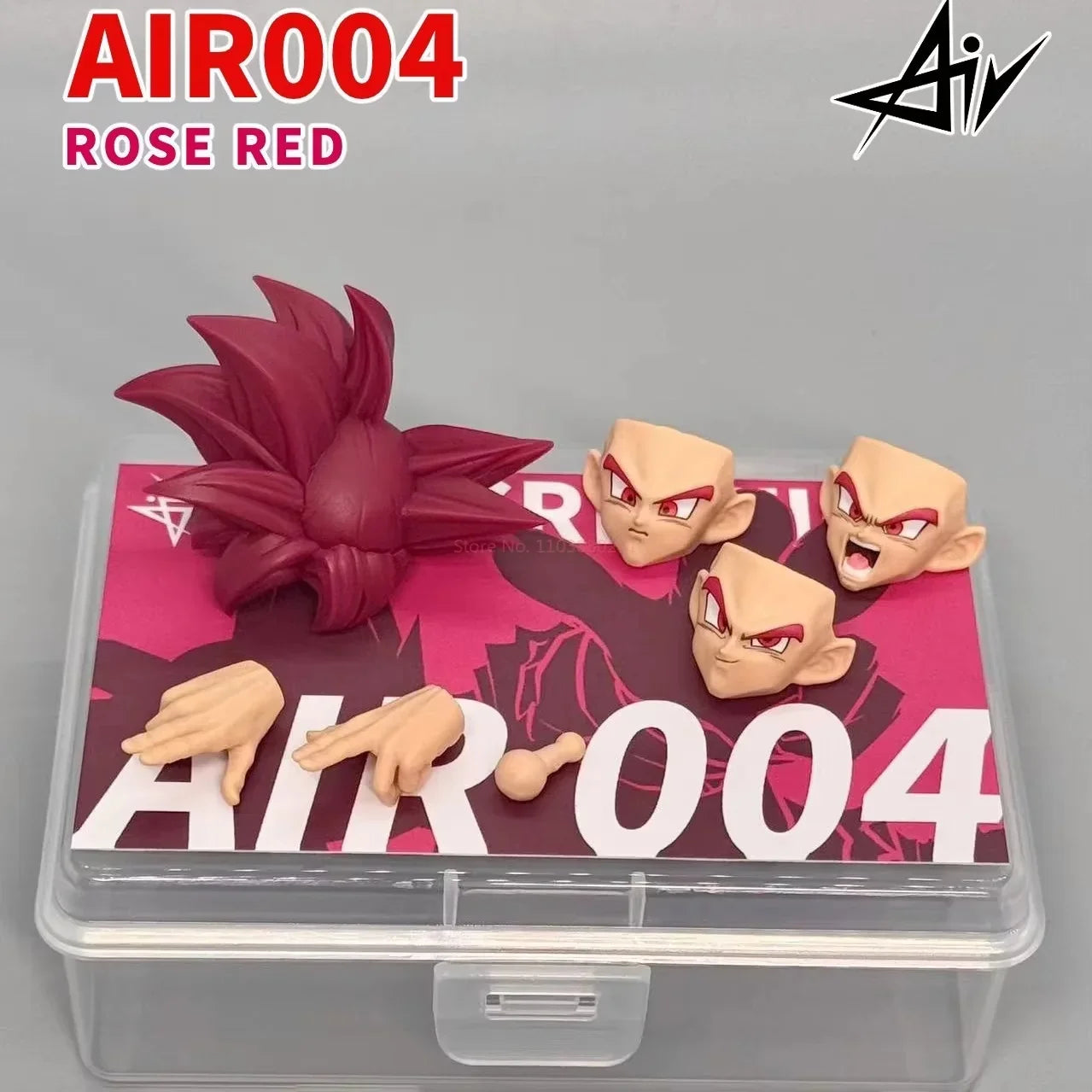 Air Toy Dragon Ball Shf Red God Breath Goku Head Accessories Super Saiyan God Son Goku Custom Heads Kit Accessories Figures