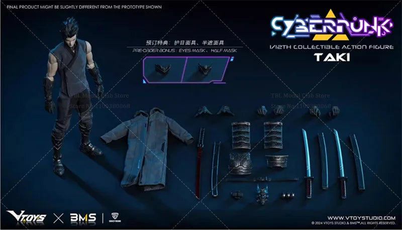 VTOYS VSD010 1/12 Scale Future Technology Aesthetics Cyberpunk Male Samurai 6-inch Full Set Action Figure Male Soldier Toys