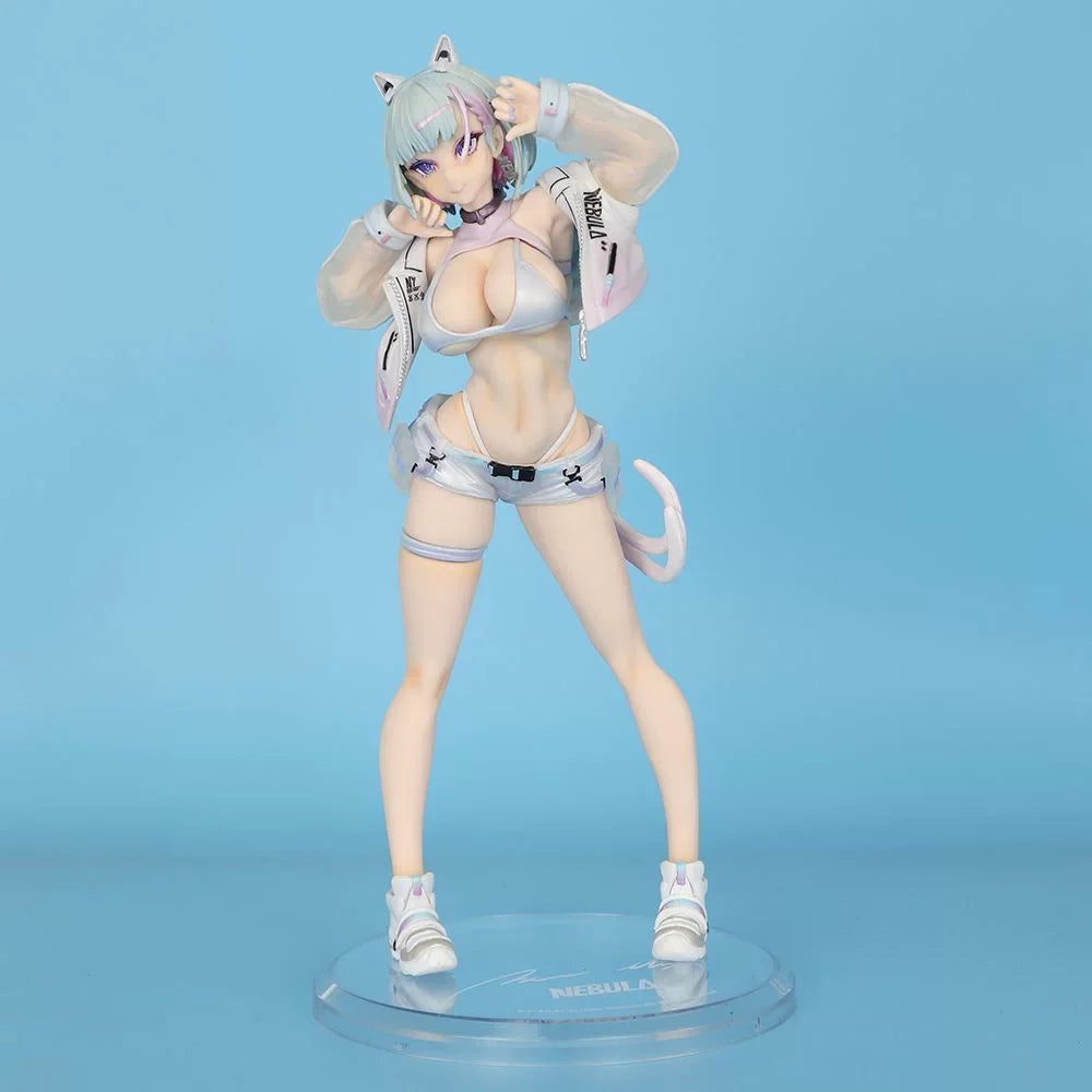 Premium Anime Cyberpunk Style Future Cat Ear Girl Statue PVC Desktop Decoration Collectible Gift For Anime Otaku Fans