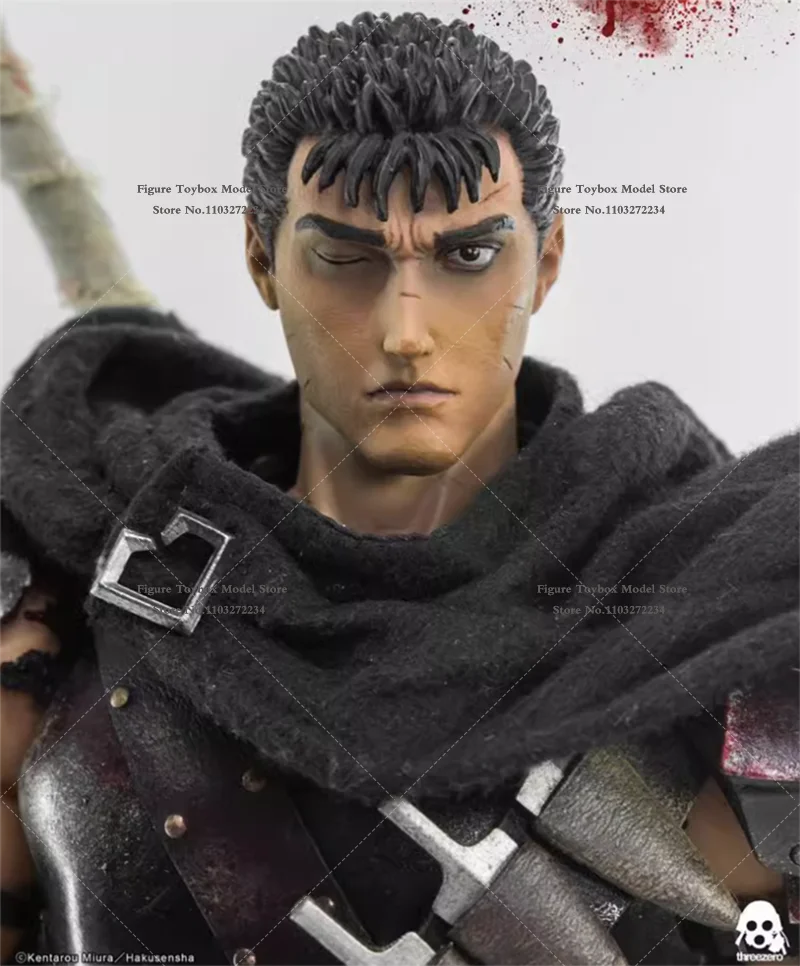 ThreeZero 3Z06750W0 1/6 Berserk Guts Damaged Anime Boy Action Figure Mini Big Sword Static Model Ornament 12" Full Set Soldier