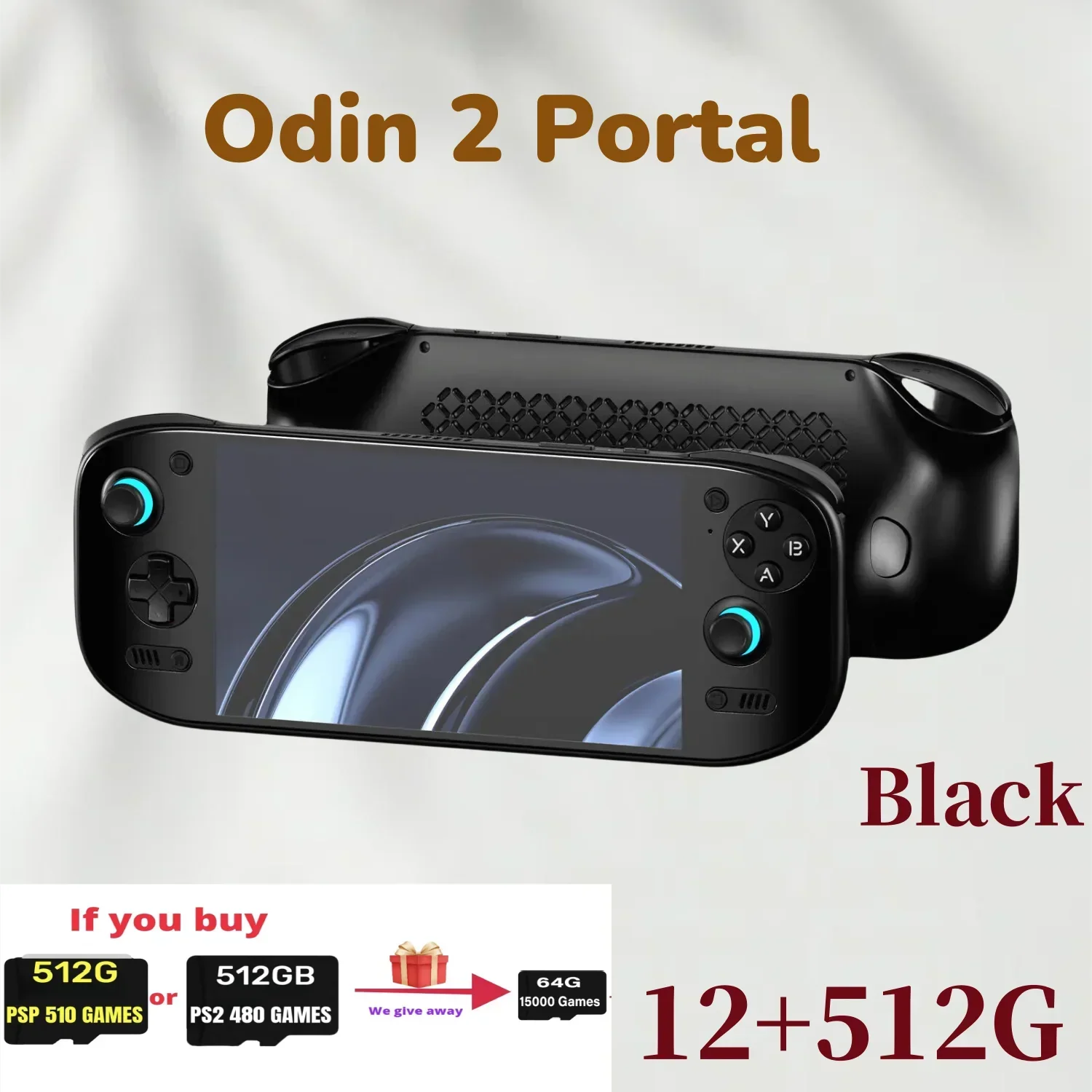 AYN Odin 2 Portal Retro Handheld Game Video Player Console 7 Inch 120HZ Screen Android 13 Bluetooth 8G+128G 512G PSP PS2 Gift