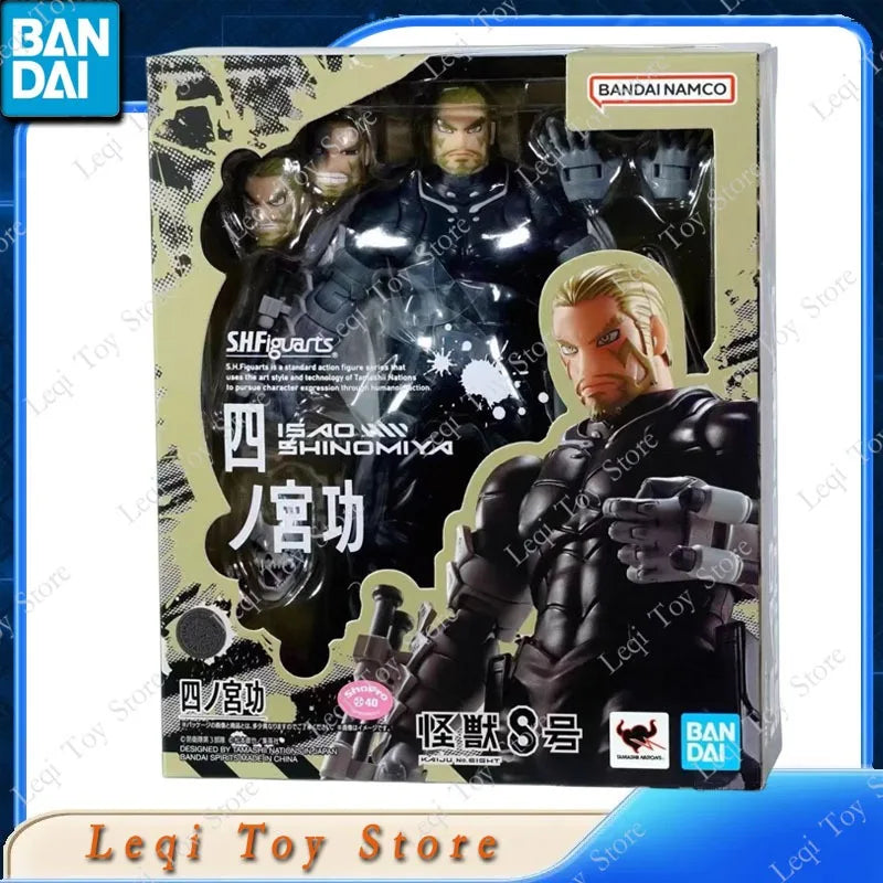 Bandai Original Genuine SHFiguarts SHF KAIJU NO.8 ISAO SHINOMIYA Action Anime Figures Toys Boys Girls Kids Gift Model Ornaments