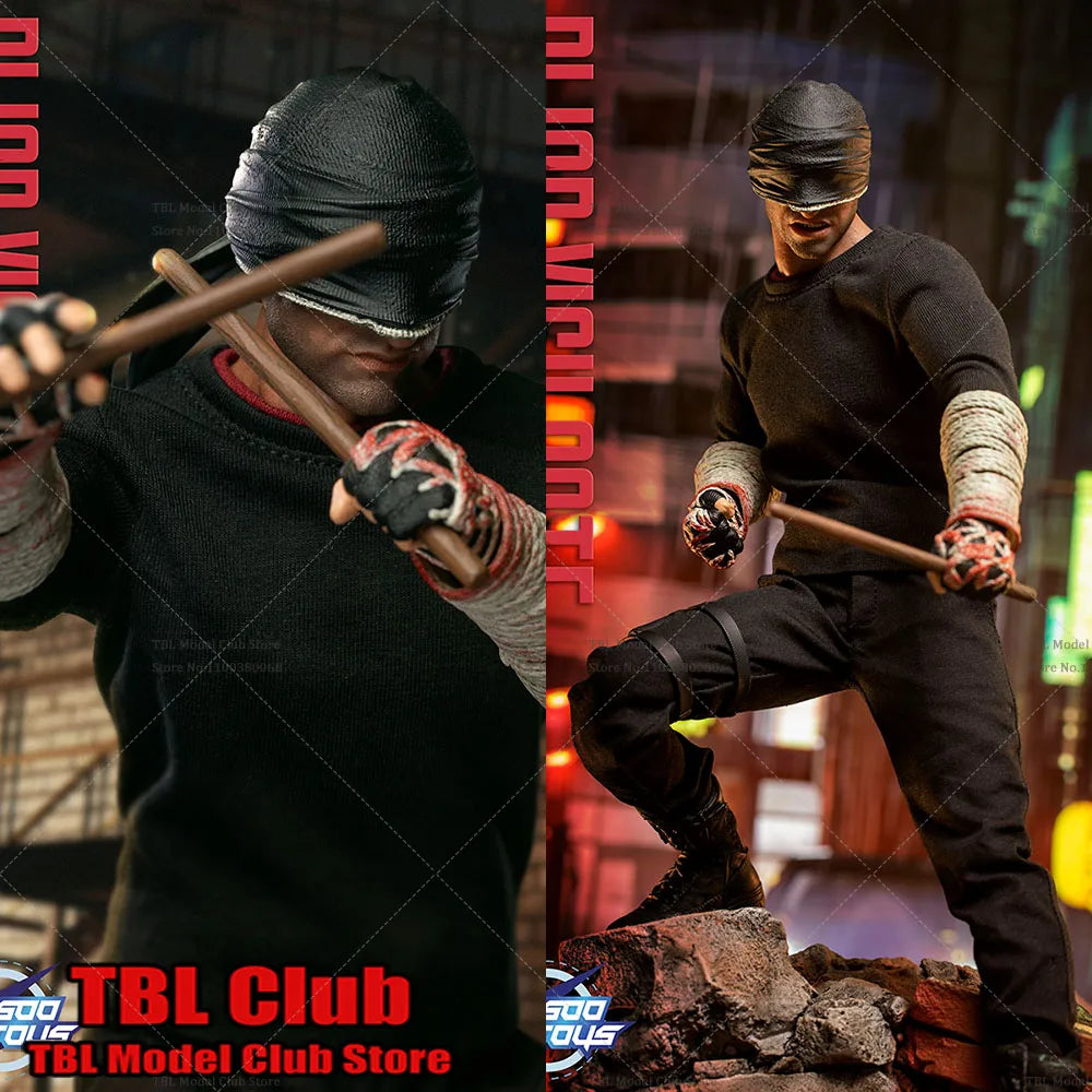 Soosootoys SST-024 1/6 Scale Collectible Classic Blind Vigilante 12'' Männliche Soldaten-Actionfigur Komplettes Set Modell Spielzeug Geschenk