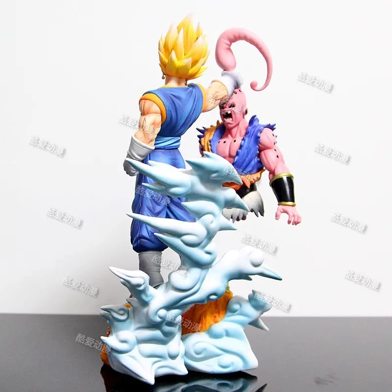 NEW Super Saiyan Goku Vs Majin Buu Figure Son Goku Dragon Ball Anime Figures 31cm Statue Collection Model Kids Toy Birthday Gift