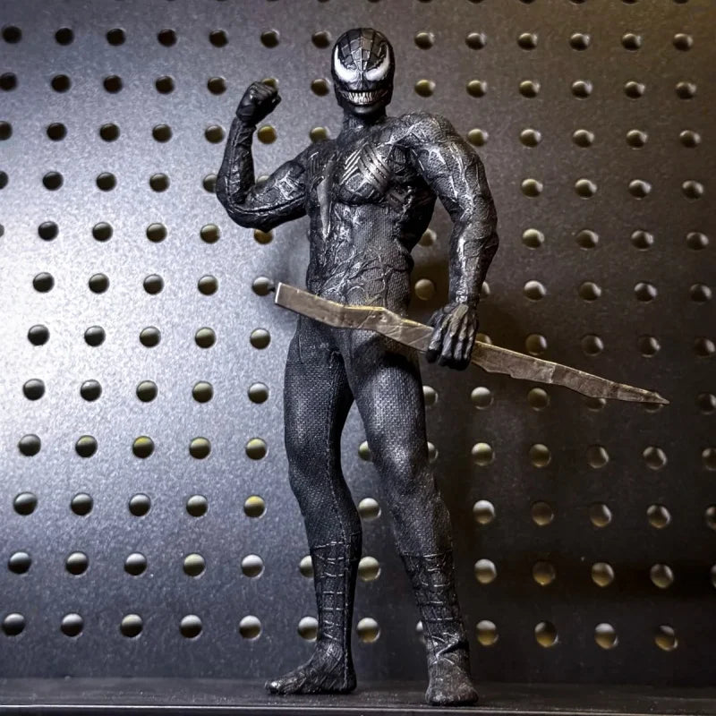 Auf Lager Venom Spider-Man Symbiotische Variante 1:12 Maßstab 15cm Sawtooth Actionfigur Anime Modell Trendiges Spielzeug Desktop-Puppe