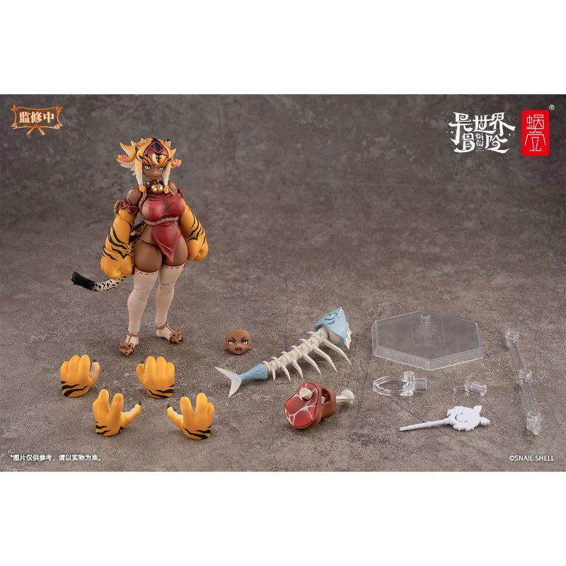 New Snail Shell Rpg-04 1/12 Action Snail'S Isekai Adventure Tiger Girl Galu Figur Figurinen Sammlung Spielzeug Geschenke