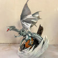 35cm Anime Yu-Gi-Oh! Mx Blue - Eyes White Dragon Figure Gk Scene Model Statue Desk Ornaments Statue Collectible Animation Role
