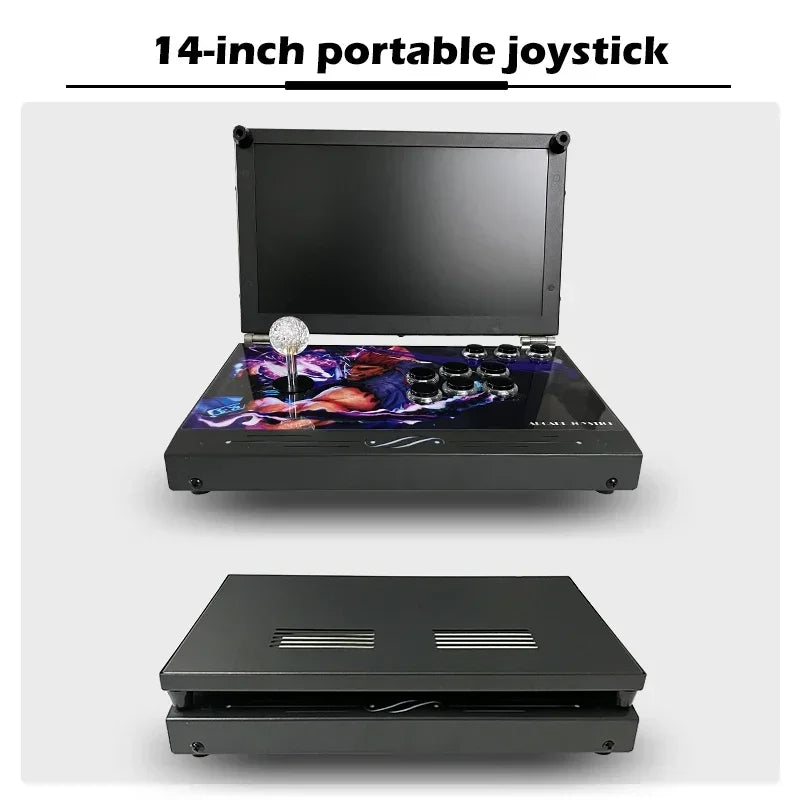 14-Inch 3D Pandora  26800 in 1 Console Folding Portable Arcade Console Pandora DX Box 720P HD Screen Mini Arcade Moonlight