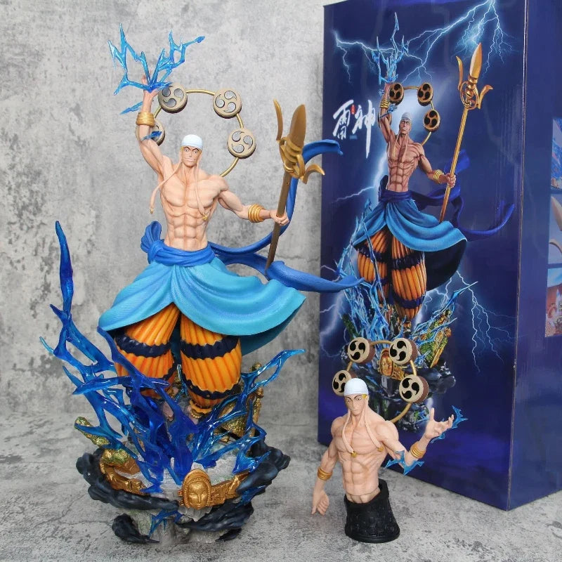 Anime One Piece Figure Thunder God Enel Rumble-Rumble Fruit User Action Figure Toys Statue Collection Decoration Birthday Gifts
