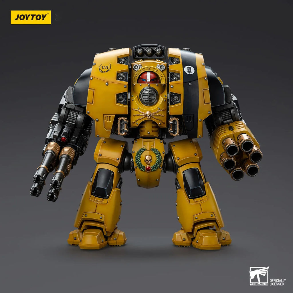 JOYTOY 1/18 lmperial Fists Leviathan Dreadnought with Cyclonic Melta Lance and Storm Cannon Mecha Anime Model Action Figures Toy