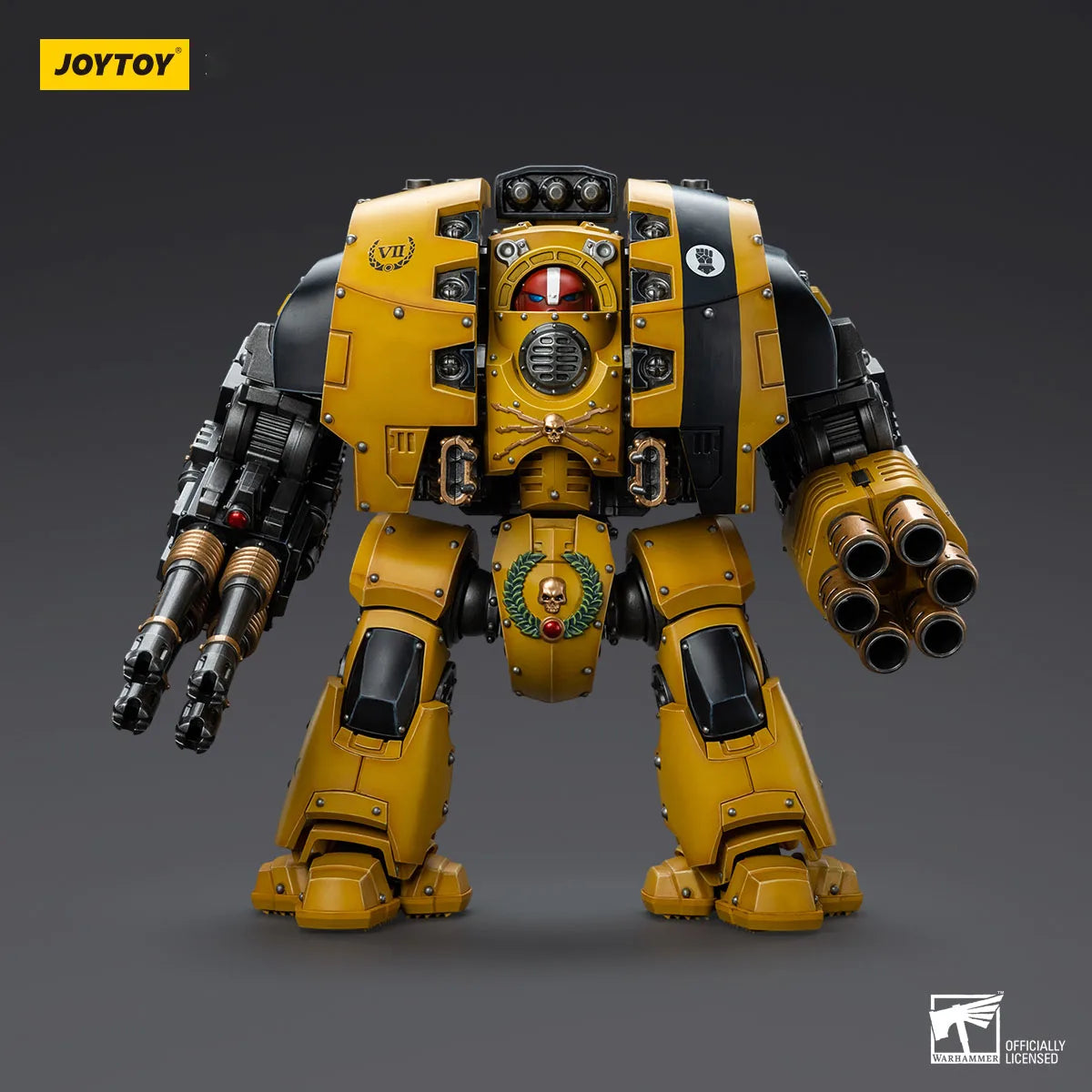 JOYTOY 1/18 lmperial Fists Leviathan Dreadnought with Cyclonic Melta Lance and Storm Cannon Mecha Anime Model Action Figures Toy