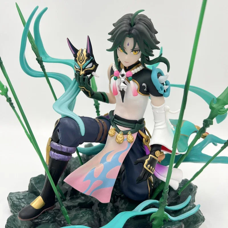 22cm Xiao Vigilant Yaksha Anime Figure Shenhe/Nahida Action Figure Mona/Ningguang/Klee Figurine Collectible Model Doll Toys Gift
