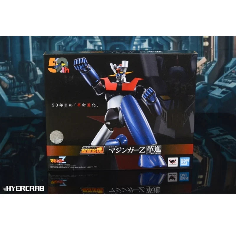 In Stock Bandai Genuine SOUL OF CHOGOKIN GX-105 MAZINGER Z -KAKUMEI SHINKA- 50th Anime Model Toys for Boys Gifts Original Box