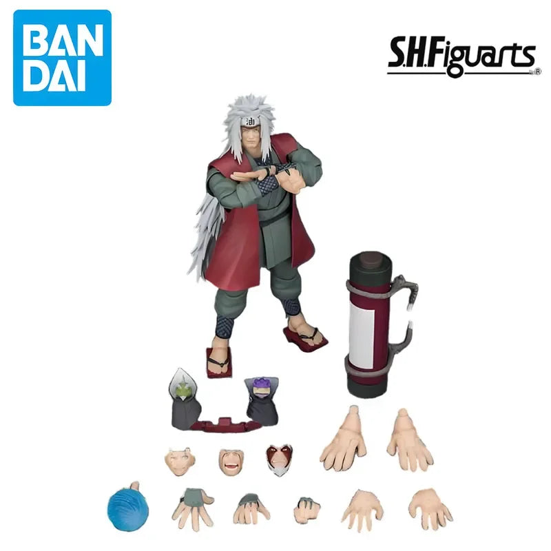 BANDAI Original MODEL KIT GUNDAM SHF JIRAIYA Anime Action Figure Assembly Model Toys Model Gifts for Boys Collectible Ornaments