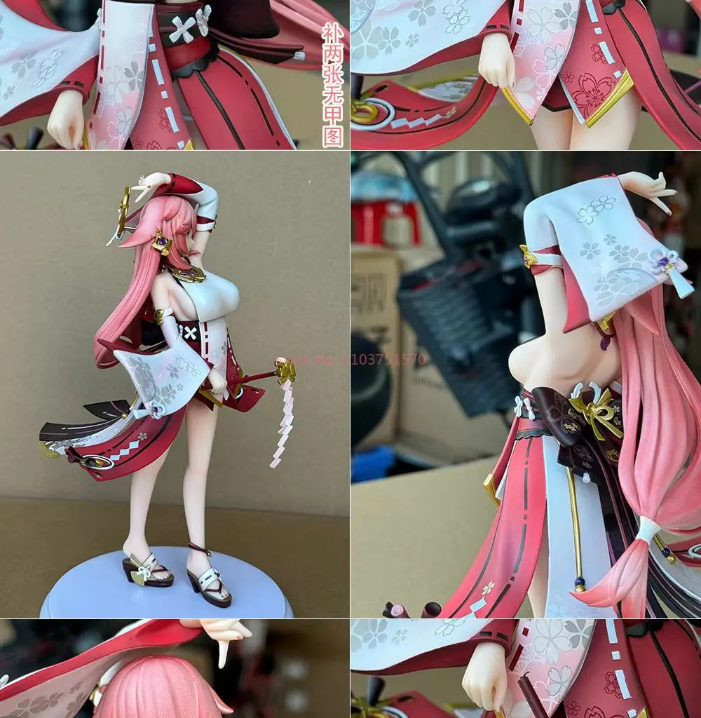 Hot Genshin Impact Figure Yae Miko Anime Figures Kawaii Girl Anime Peripheral Statue Collectible Customized Model Desk Gift