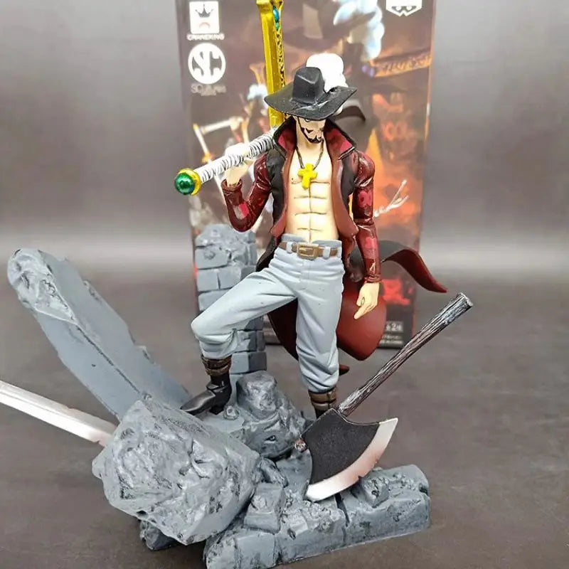 Anime One Piece Eagle Eye Dracule Mihawk Action Figure 15cm Pvc Top War Collectible Model Toy For Fans