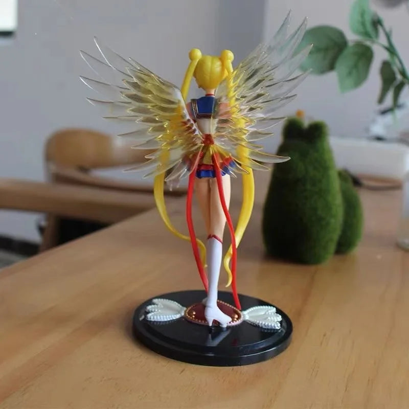 Japan Anime 16.5cm Sailor Moon Dress Queen Action Figure PVC Wedding Dress Collection Model toys for Decor Cartoon Doll Gift