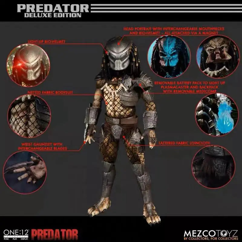Original Mezco ONE:12 Collective Predator Action Collectible Model Assemble Toys Gift in Stock