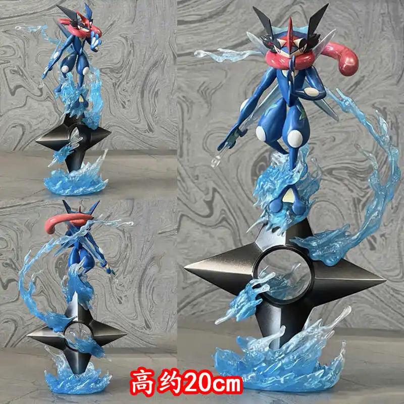 Greninja Figures Anime Figure Gk Water Shuriken Pvc 20cm Figurine Statue Collection Cute Model Doll Children Holiday Toy Gift