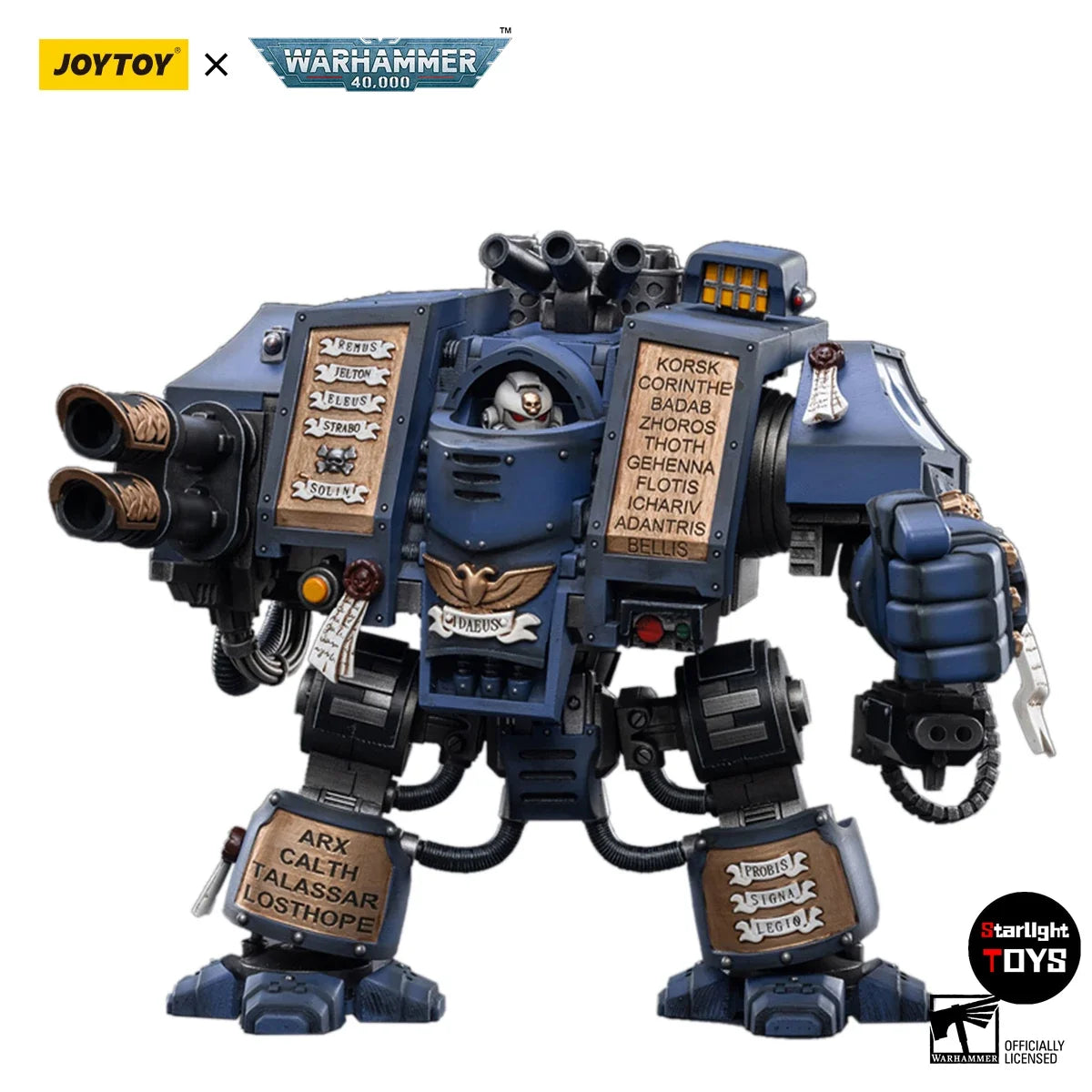 JOYTOY 1/18 Action Figure Warhammer 40K Space Marines Uitramarines Venerable Dreadnought Model Toy Gift