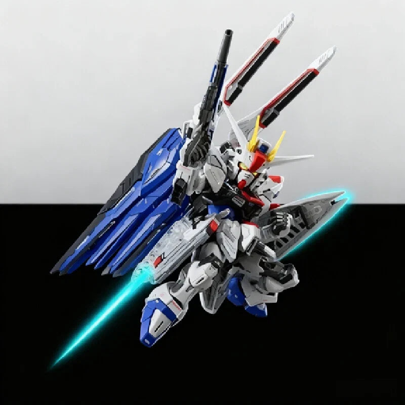 Mgsd Zgmf-X10a Q-Version Assembly Model Kit  Action Figures Plastic Toy Model Exquisite Desktop Decorations Collectiond Boy Gift