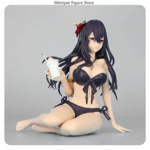 10cm Swimsuit Sitting Pose Anime Girl Figure Statue Desktop Decoration Gift