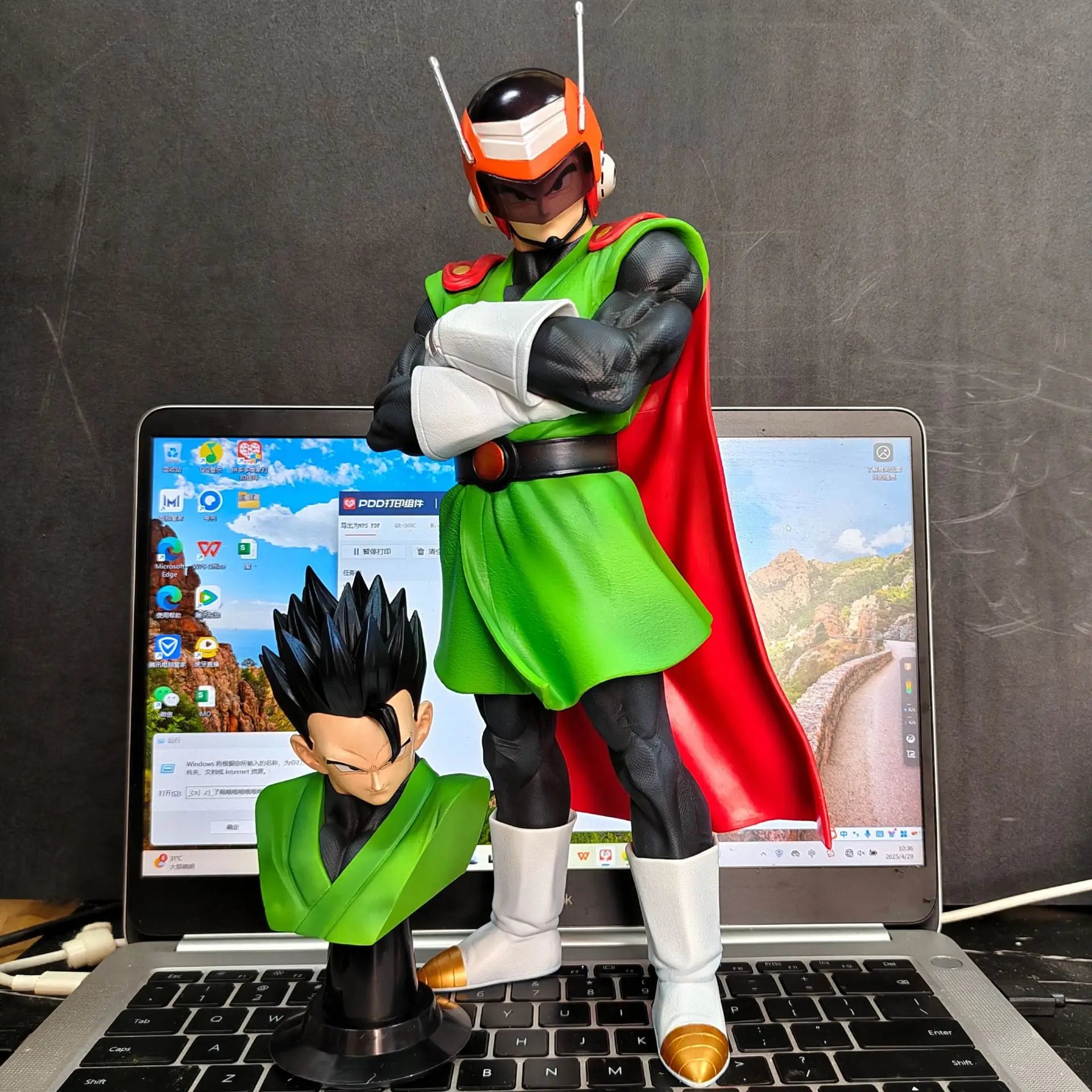 Dragon Ball Gohan & Videl Great Saiyaman Standing Position Anime Figure Model Statue Collection Desktop Decoration Ornament Toys