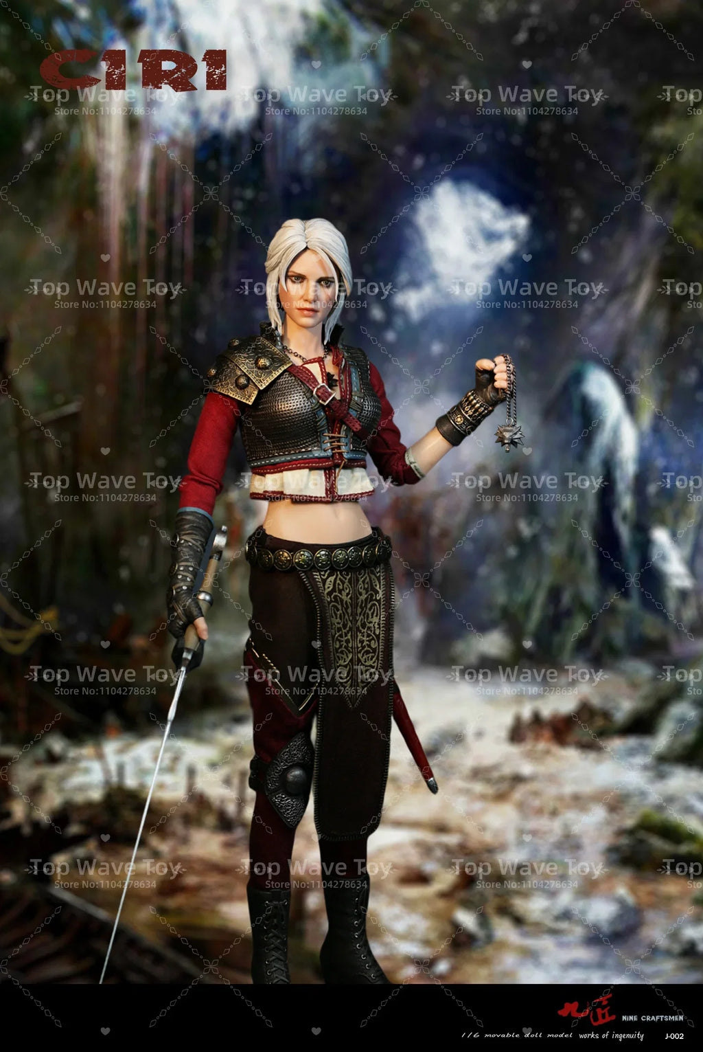 New Stock Nine Craftsmen J-002 1/6 Female Soldier CIRI Armor Version Model Toy Full Set 12'' Action Figures Toys