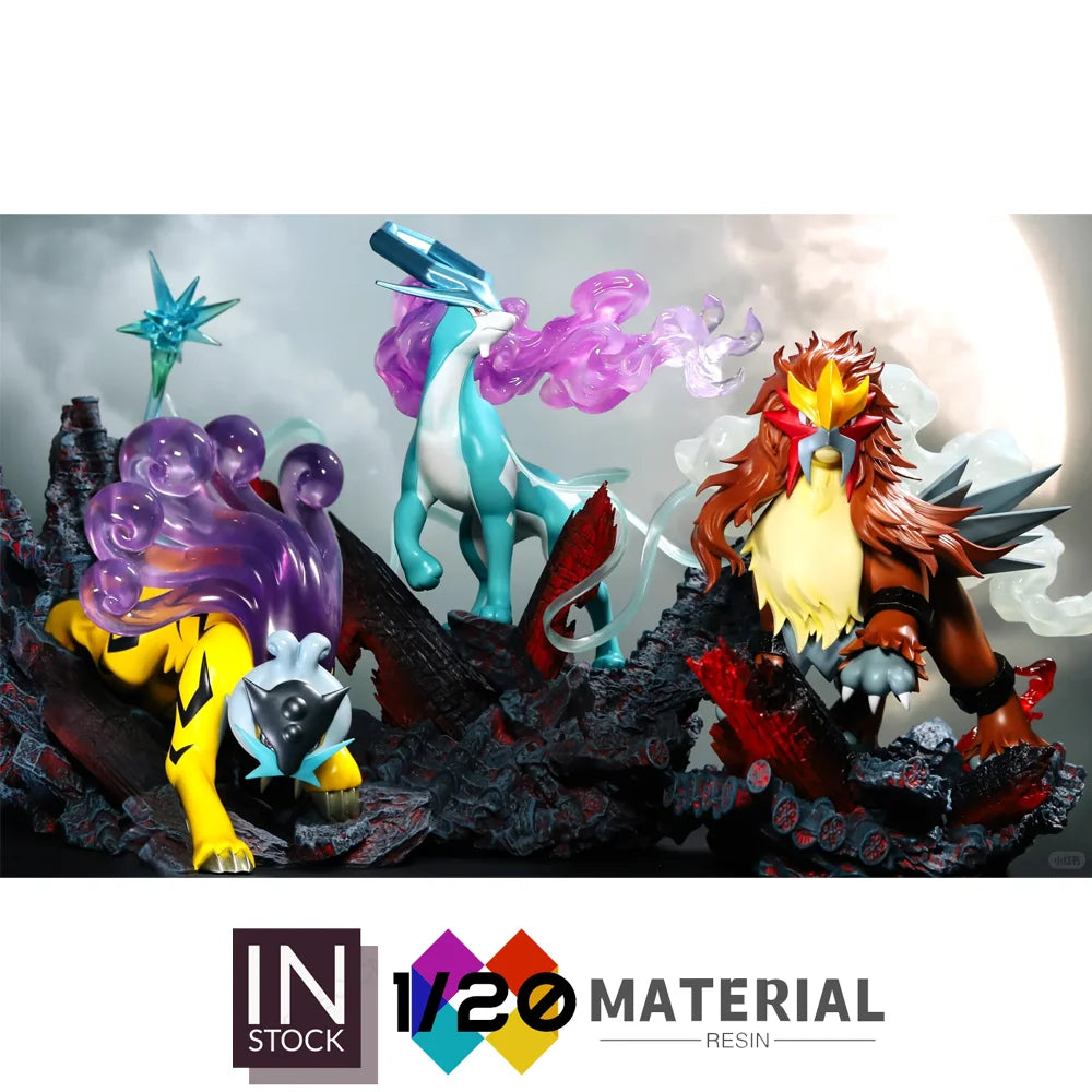 [In Stock]1/20 Resin Scale World [PALLET TOWN] - Suicune & Entei[Split RE-MENT]