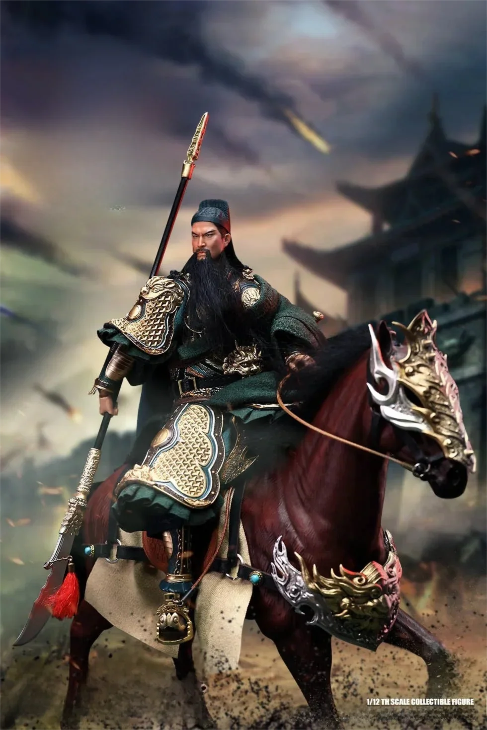 1:12 Maßstab Sammler General Wuhu Guan Yu Actionfigur Männlich 6 Zoll Drei Königreiche Palm Serie Modell Spielzeug 303TOYS NO.SG001B