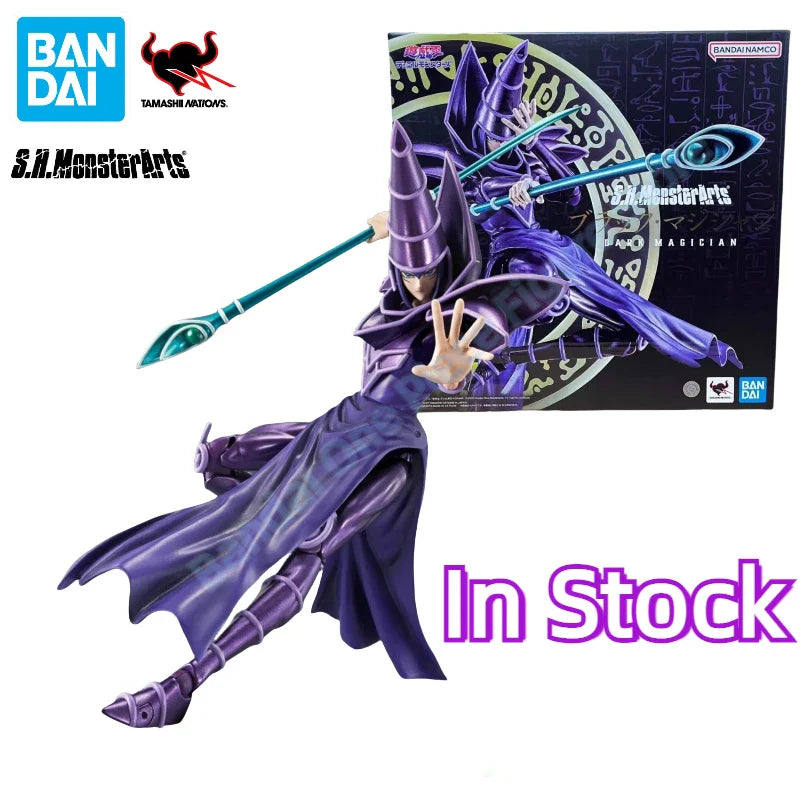 Auf Lager Original Bandai S.H.MonsterArts SHM Yu-Gi-Oh Dunkler Magier Anime Actionfigur Modellspielzeug