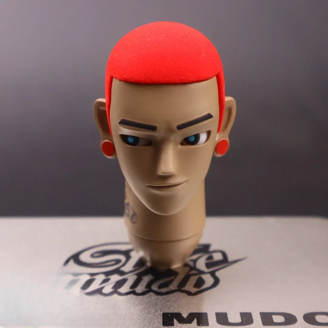 Customized 1/6 Scale Trendy Anime Male Solider Head Sculpt Boy Transplanted Hair Head Played Model for 12in Action Figure Toy