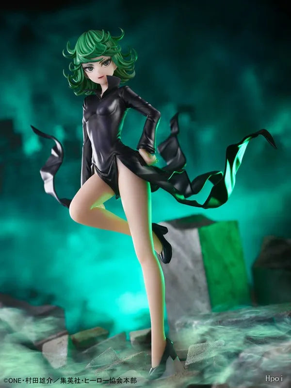 18CM Anime ONE PUNCH-MAN Figure Bald Saitama Tatsumaki Standing Figure Model Toy Static Collection Desktop Ornaments Dolls