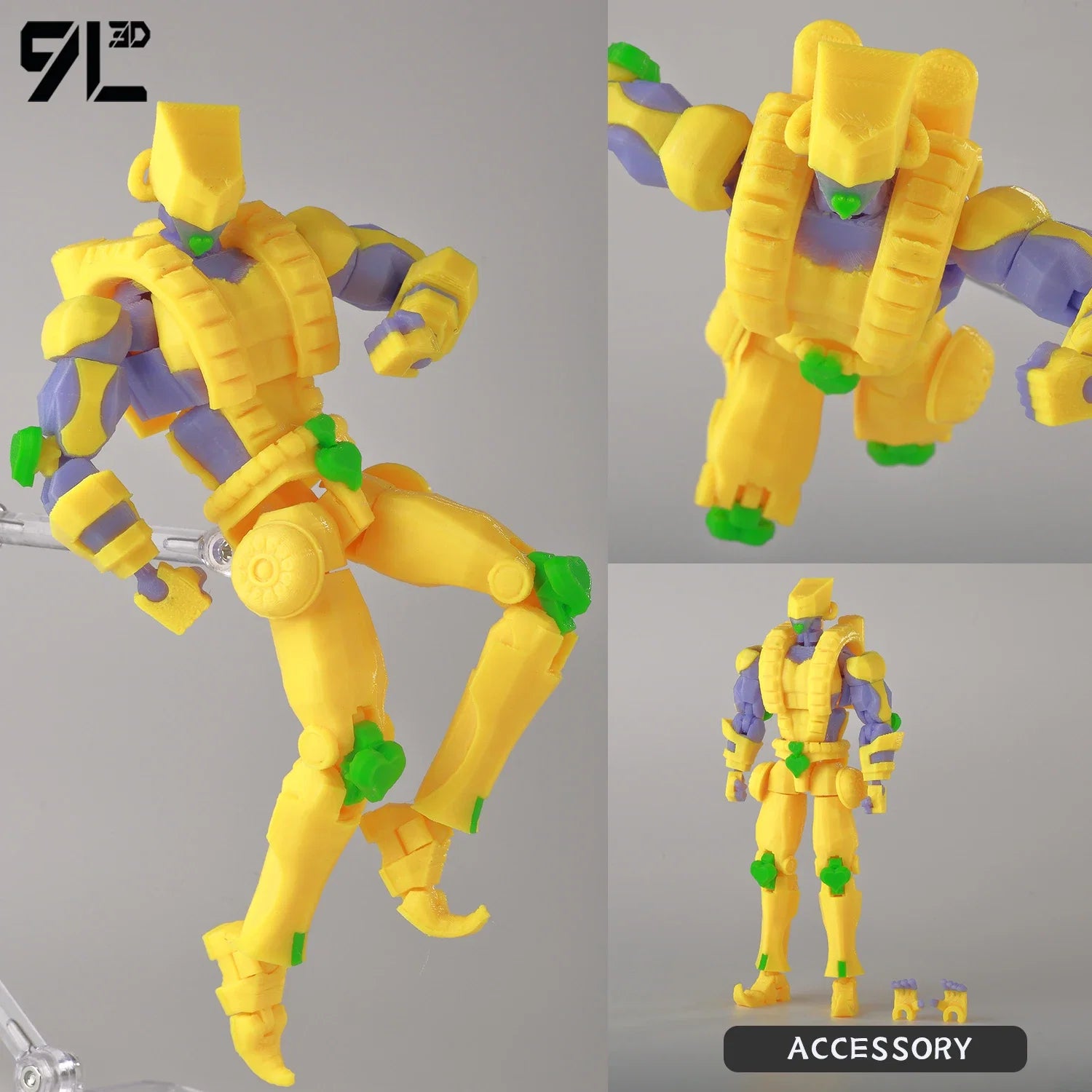 9L3D Lucky13 JoJo's Jotaro Kujo Action Figure Dummy13 with Star Platinum T13 Multi-Jointed 3D Printed Collectible Toys Titan13