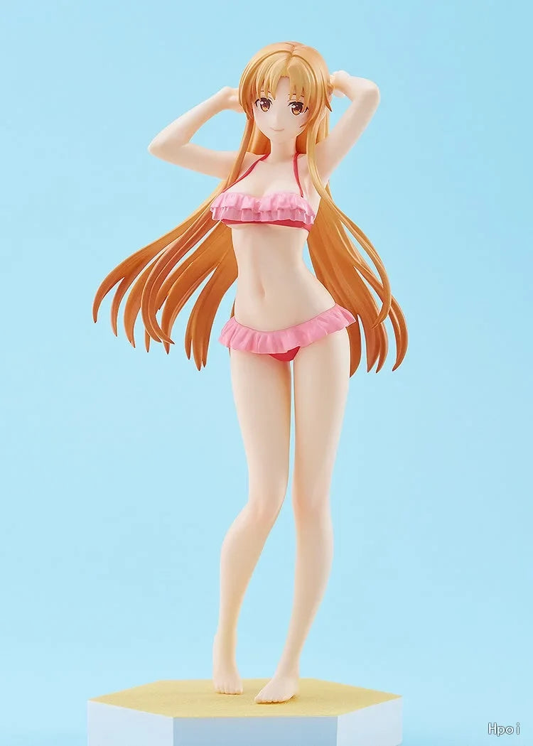【SF】 Original GSC POP UP PARADE BEACH QUEENS Sword Art Online Attack: Twilight Asuna Figures  Anime Model Toys Gifts