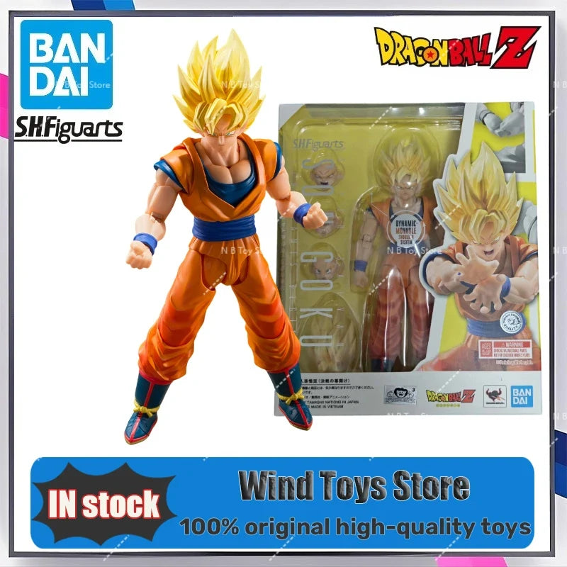 100% Original Bandai Dragon Ball Z S.H. Figuarts Super Saiyan Son Goku 3.0 The Games Begin Anime Action Figure Model Toys Gifts