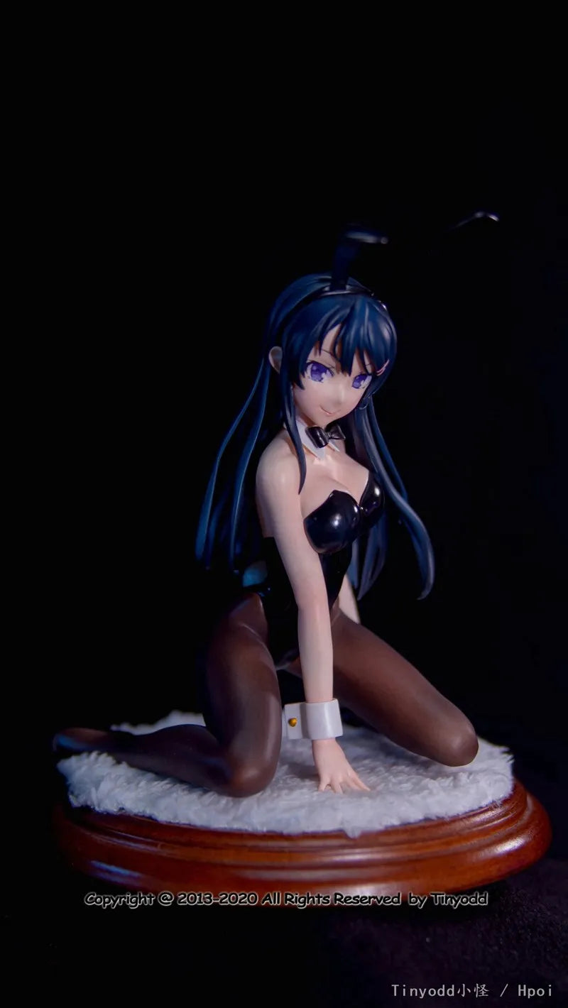 Anime Figure Sakurajima Mai Black Silk Sexy Bunny Girl PVC Detachable Adult Series Peripheral Collection Display Gift