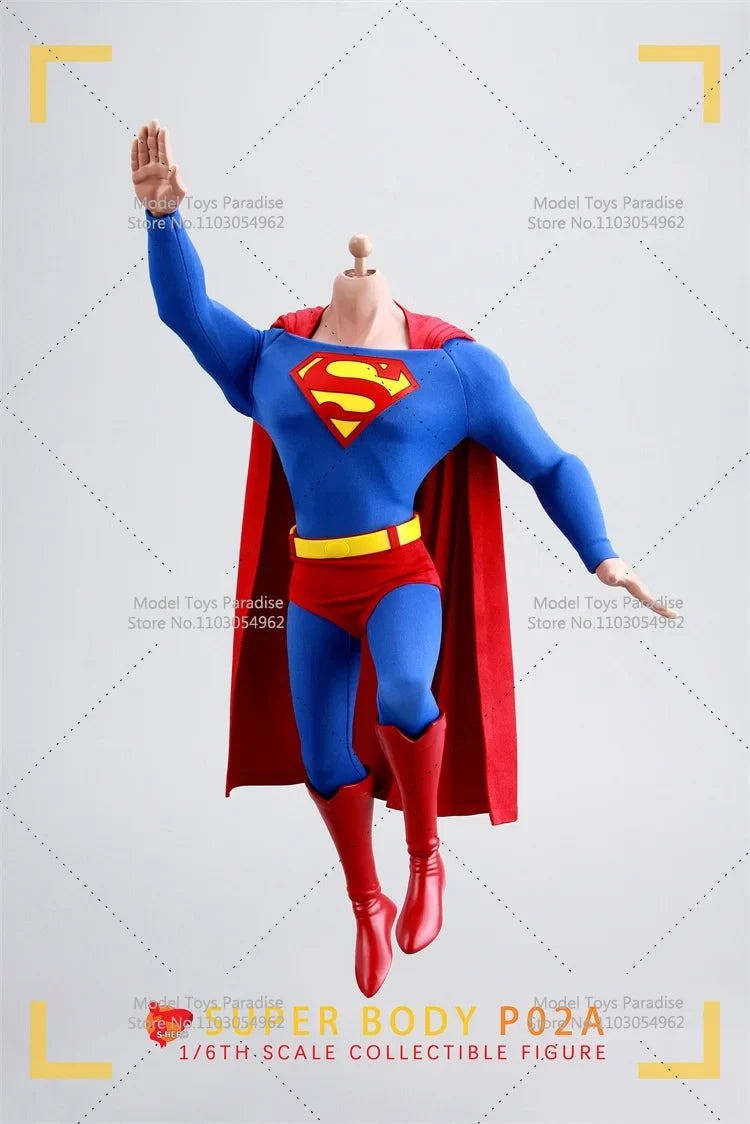 SHERO TOYS P01/P02 1/6 Soldier Anime Superman Hero Head Sculpt Body Doll Accessories Package Fit 12inch Action Figure Model